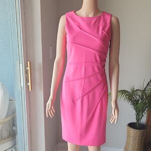Calvin Klein Vibrant Pink Midi Dress